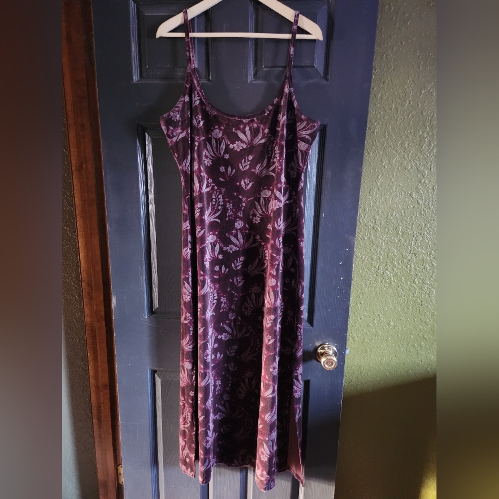 Disturbia Velvet Snake Print Purple Dress